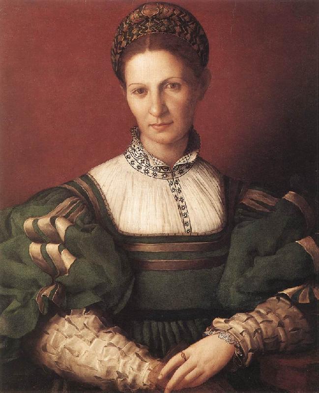 BRONZINO, Agnolo Portrait of a Lady in Green oil painting image